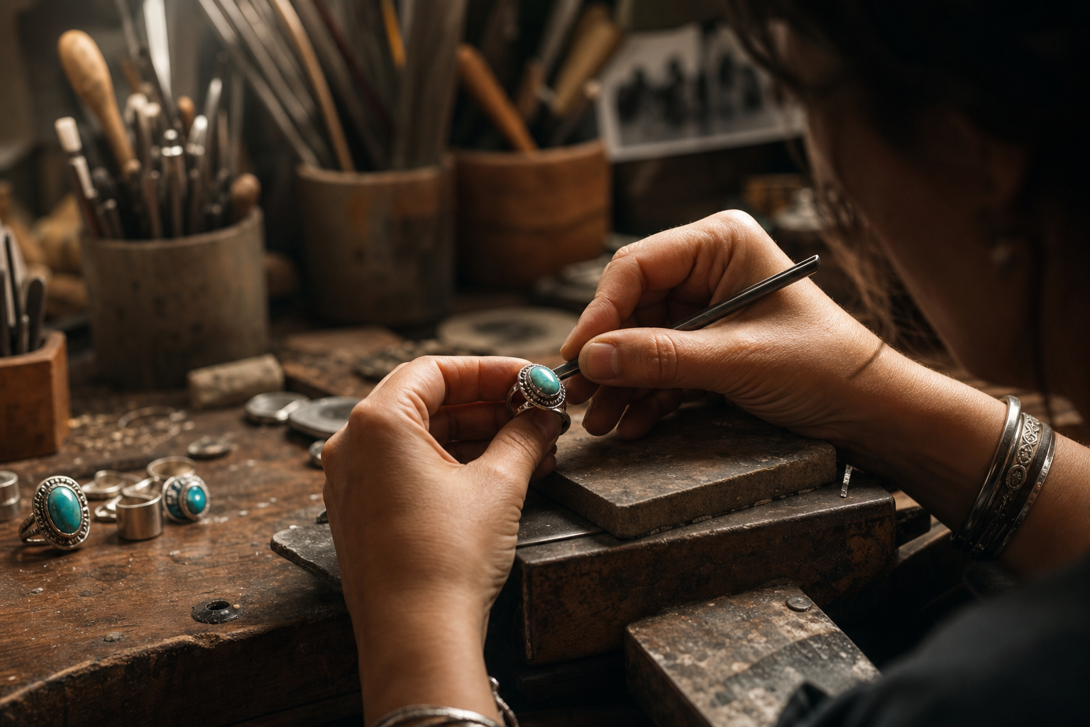Atelier bijoux Gautam Boudha Stones