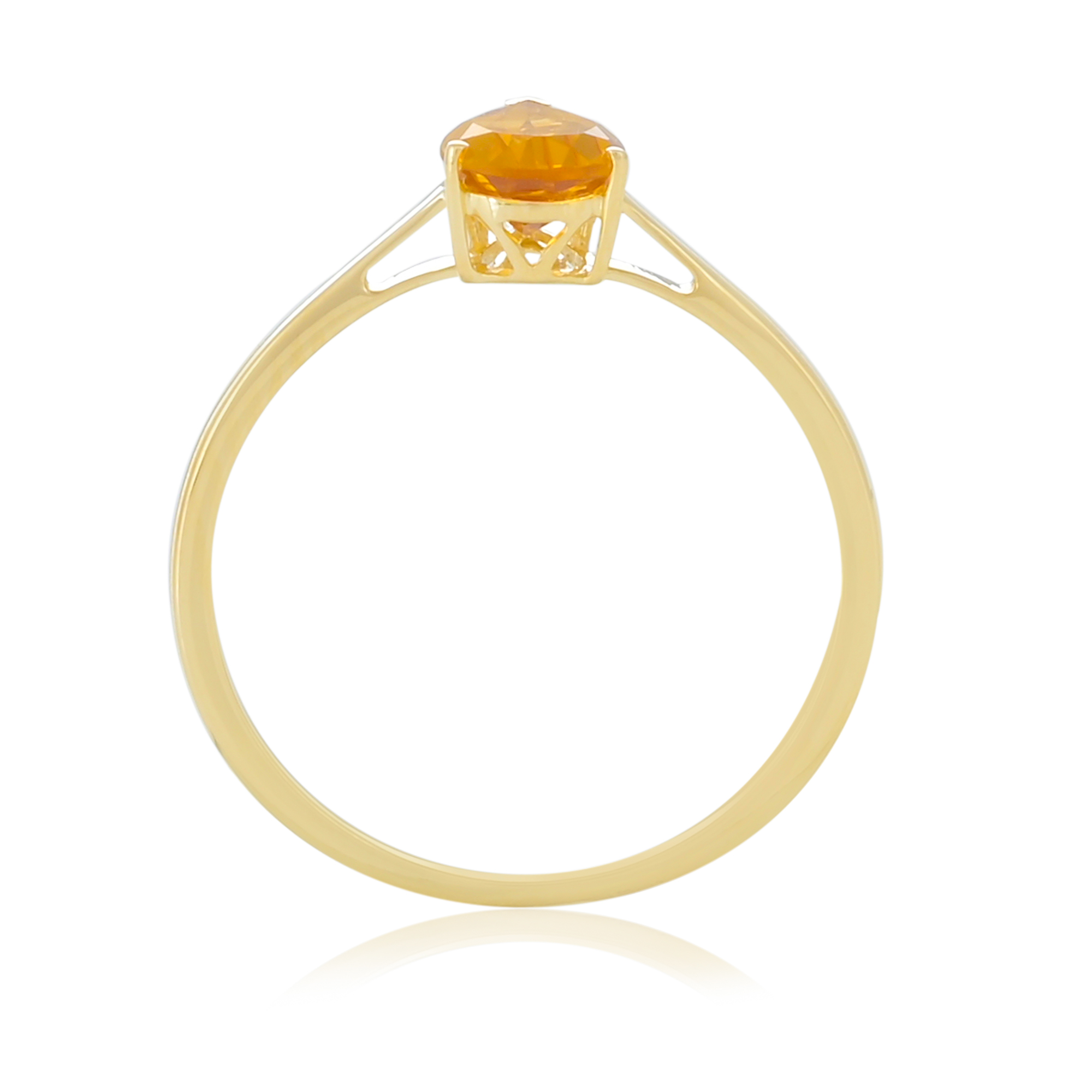 Bague en or 9 carats, Citrine BeauReal en pierres naturelles