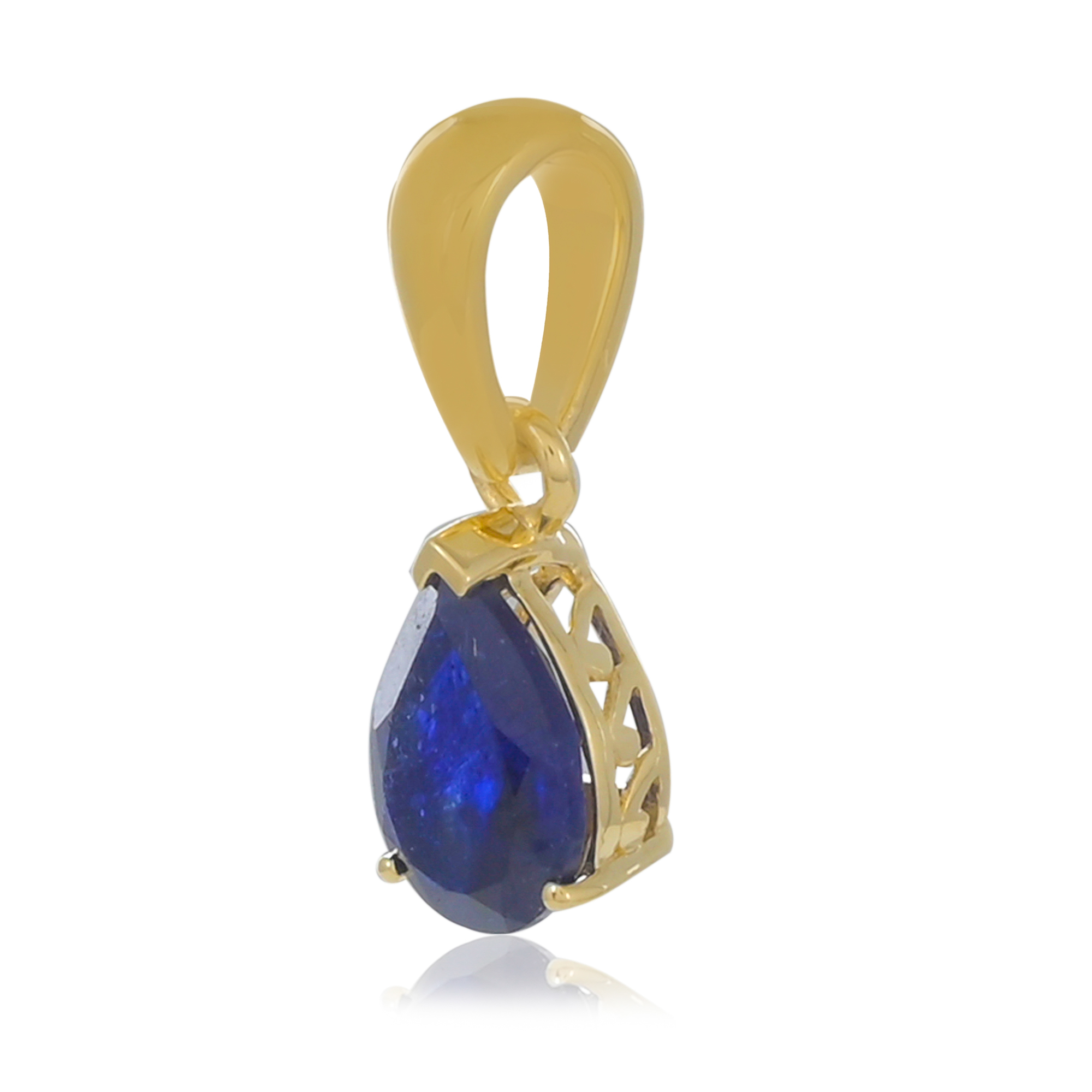 Pendentif en or 18 carats, Saphir BeauReal en pierres naturelles