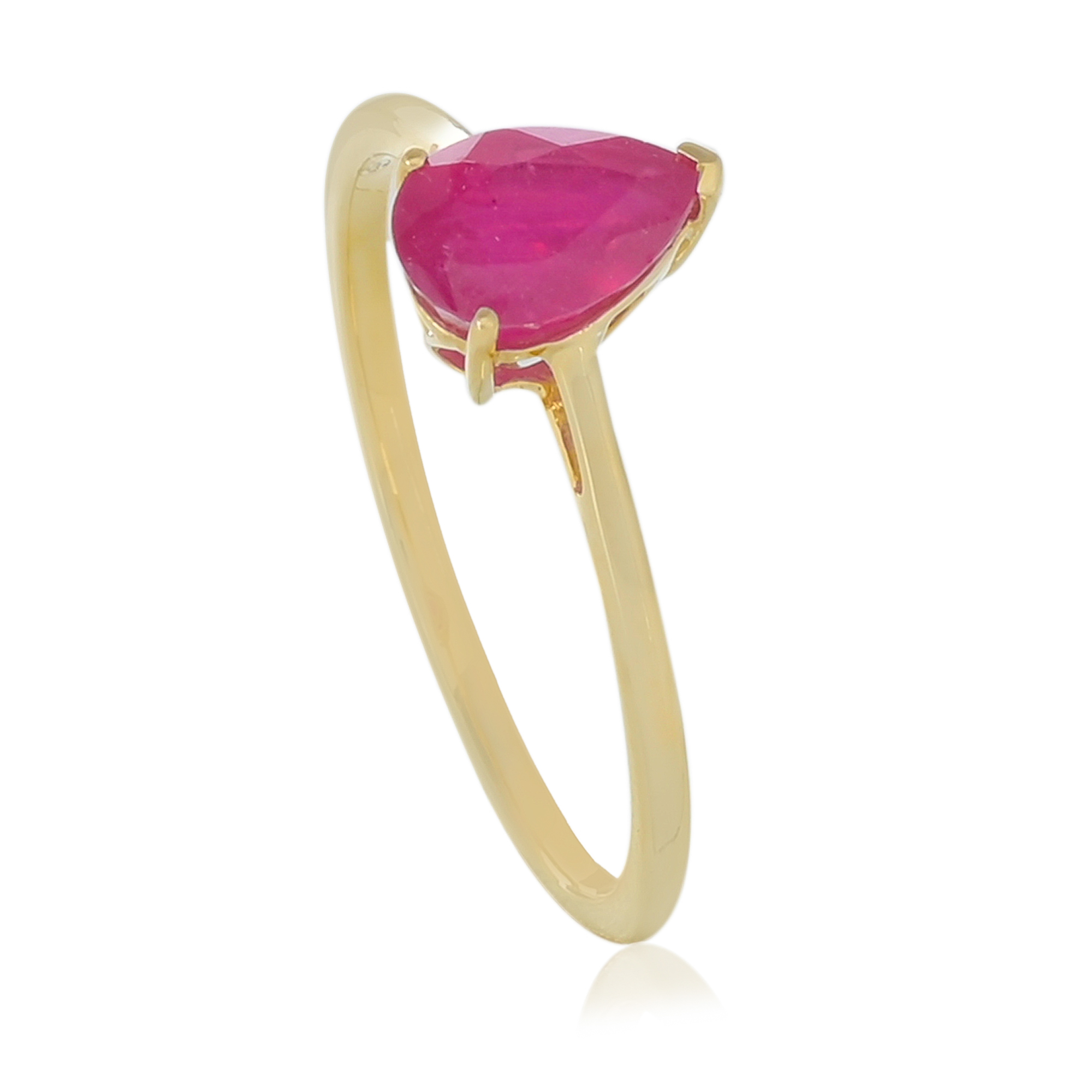 Bague en or 9 carats, Rubis BeauReal en pierres naturelles