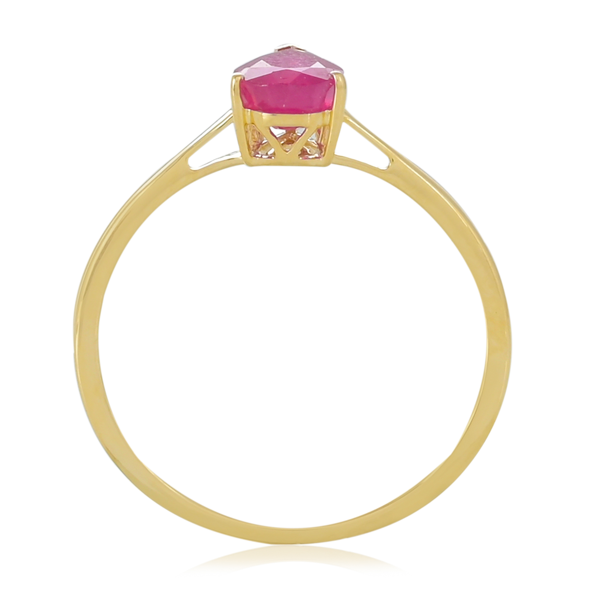 Bague en or 9 carats, Rubis BeauReal en pierres naturelles